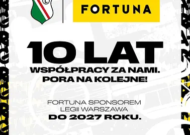 Fortuna i Legia Warszawa przedłużają współpracę
